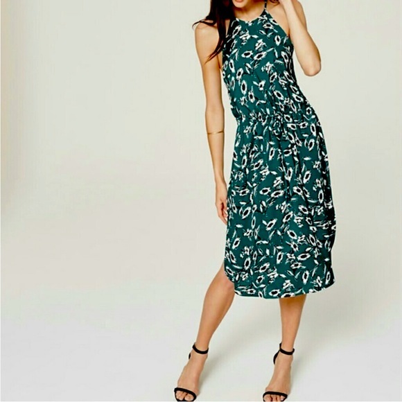 LOFT Dresses & Skirts - 70% OFF! LOFT Flowerbed Halter Midi Dress Size XL EUC!